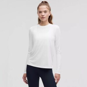 Lululemon NWT Ultralight Hip-Length Long-Sleeve Shirt White